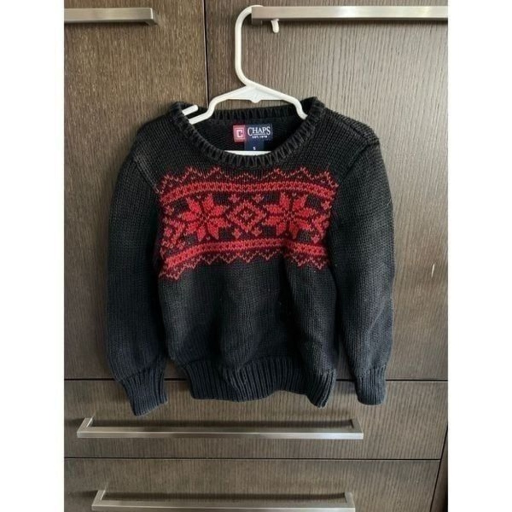 Chaps Sweater Boys black red‎ size 5